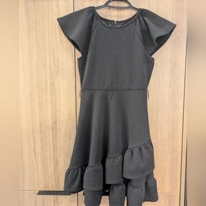 Blush by Us Angels Black Ruffled Kids Dress